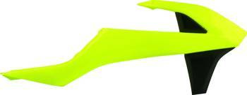 Osłony chłodnicy (komplet) ktm sx/sxf `16-18 exc `17-19 kolor żółty fluo